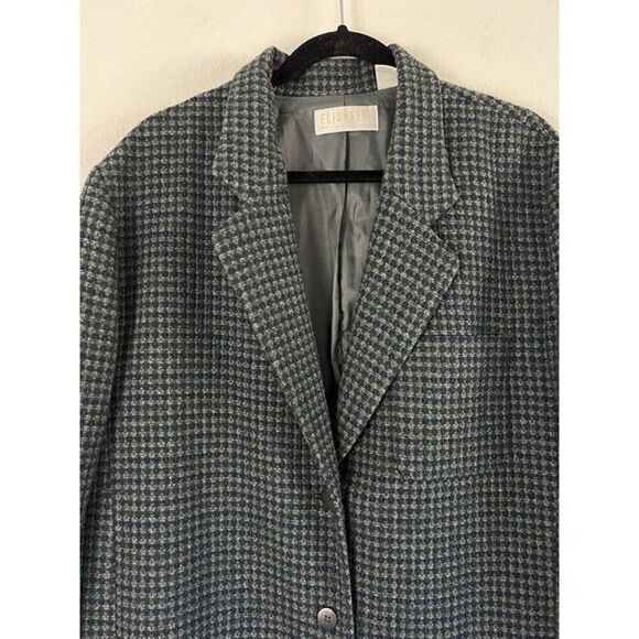 Elisabeth By Liz Claiborne Vintage Blazer Jacket Tweed Wool Women Plus Size 18 - Picture 6 of 12